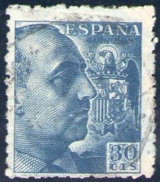 ESPAÑA 1940 924 Sello General Franco 30c. Usado Espana Spain Espagne Spagna Spanje Spanien 